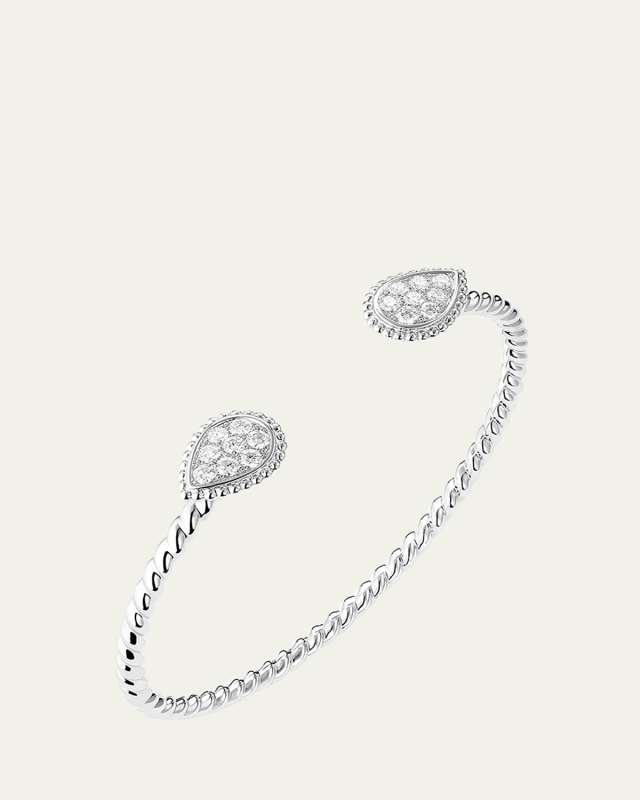 Serpent Boheme Diamond 2-Motif Bracelet in White Gold